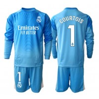 Dres Real Madrid Thibaut Courtois #1 Brankarsky Domáci pre deti 2025-26 Dlhy Rukáv (+ trenírky)